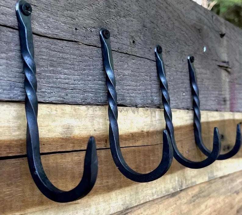 Hand-Forged Wall Hook - Long