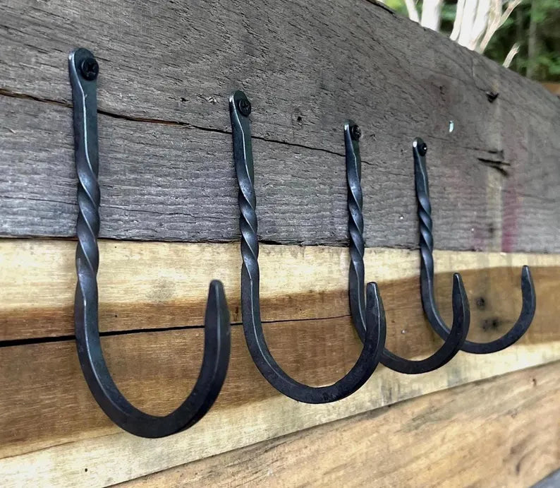 Hand-Forged Wall Hook - Large