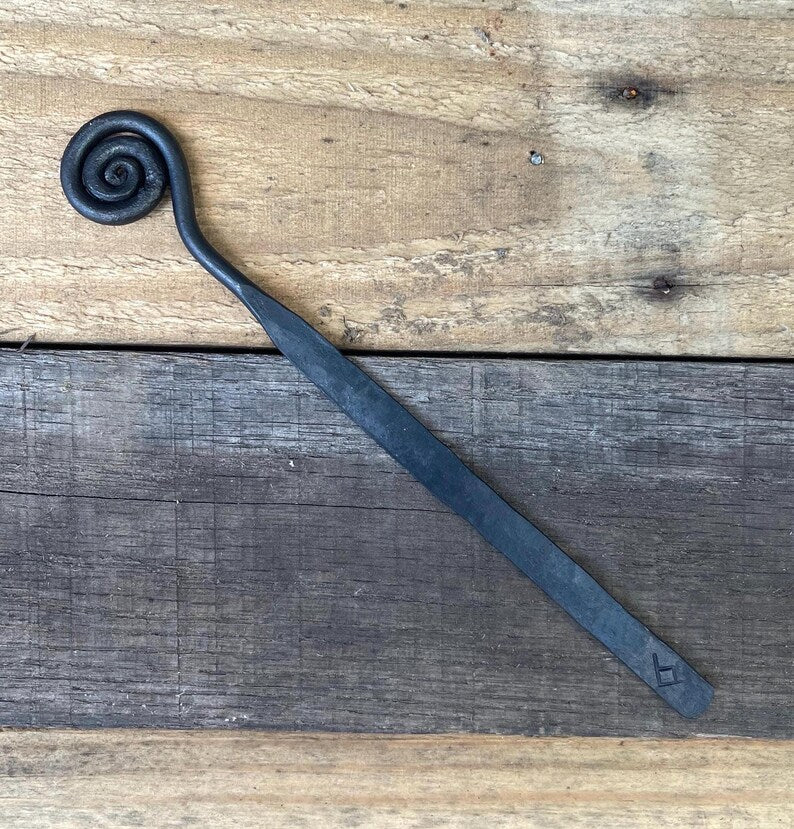 Hand-Forged Steel Bookmark - Spiral