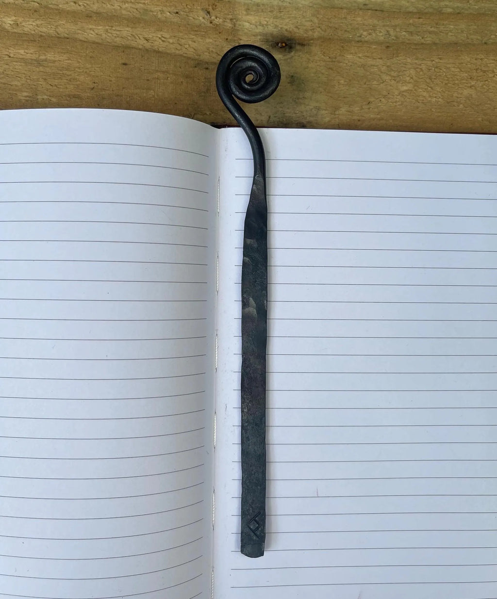 Hand-Forged Steel Bookmark - Spiral