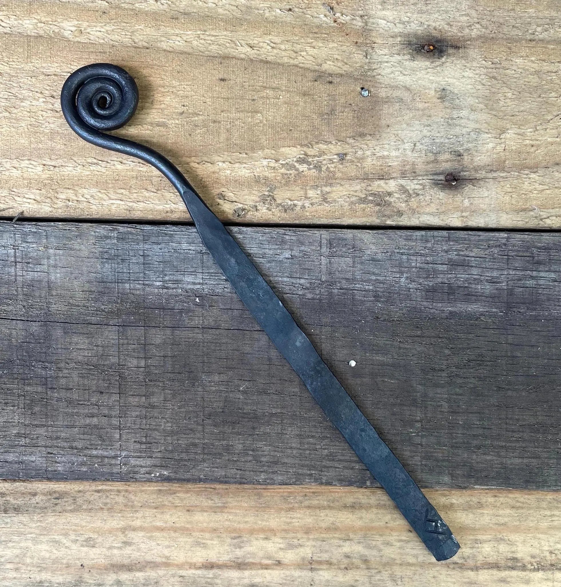 Hand-Forged Steel Bookmark - Spiral