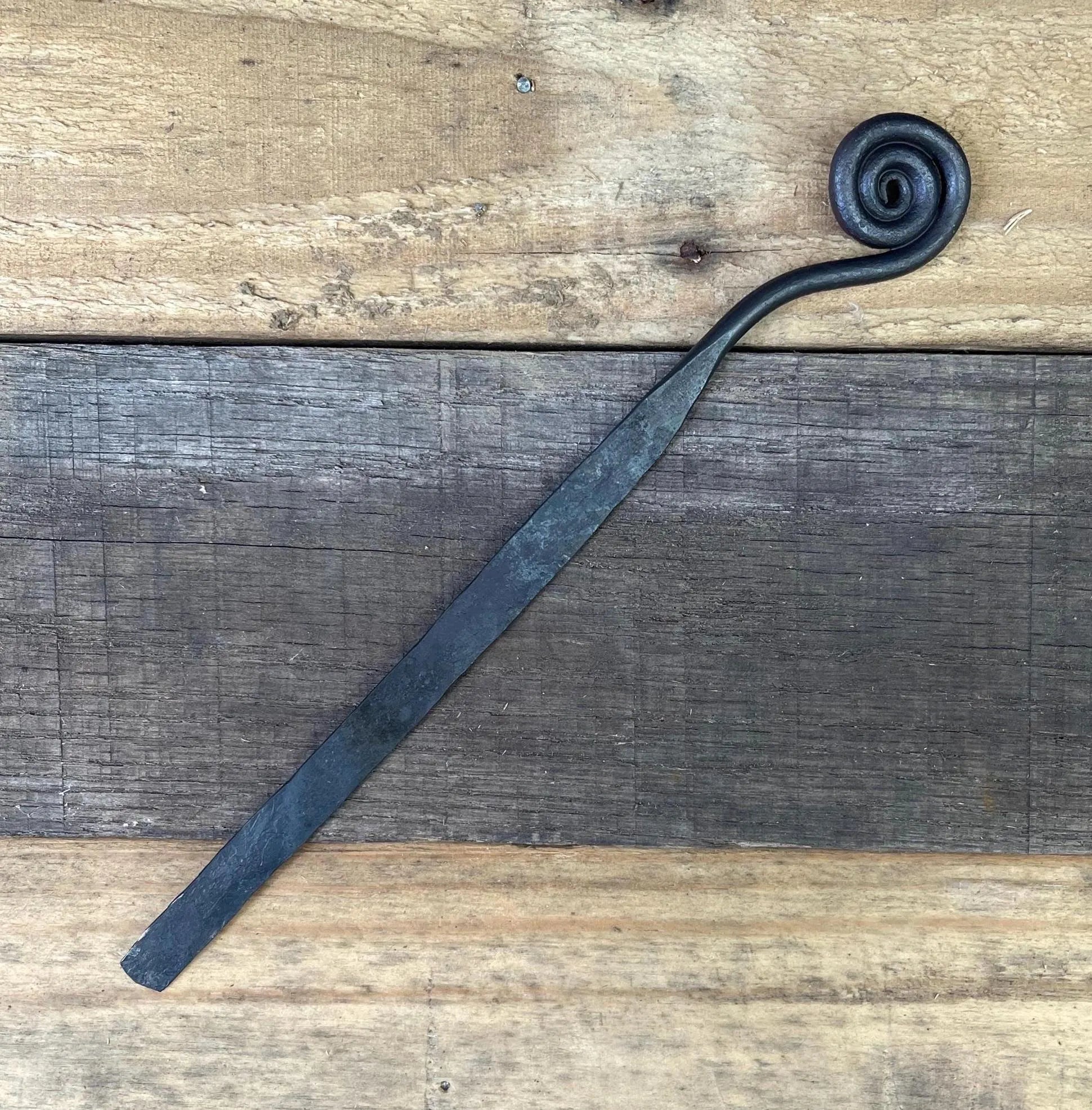 Hand-Forged Steel Bookmark - Spiral