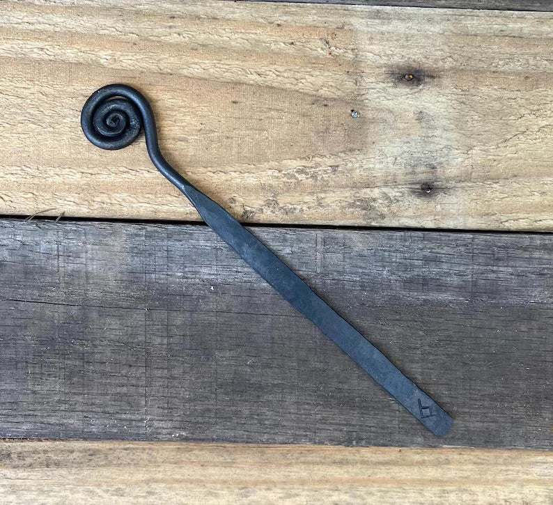 Hand-Forged Steel Bookmark - Spiral