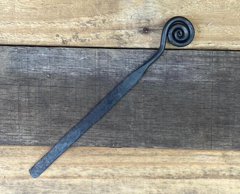 Hand-Forged Steel Bookmark - Spiral