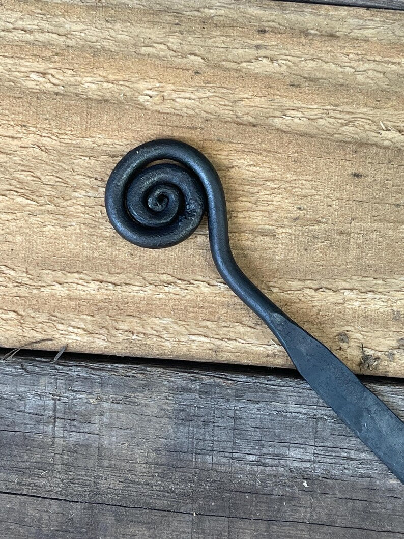 Hand-Forged Steel Bookmark - Spiral