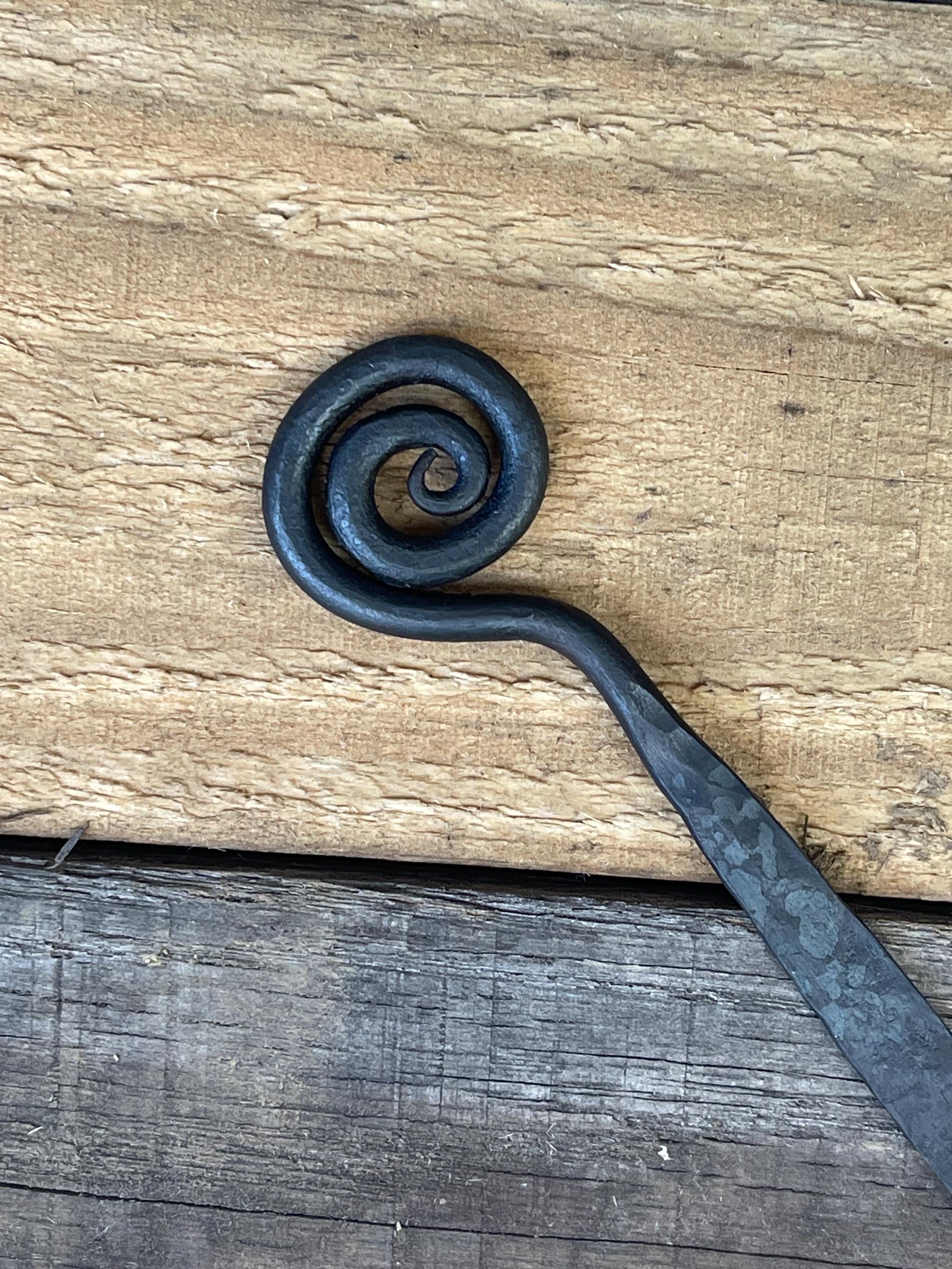 Hand-Forged Steel Bookmark - Spiral