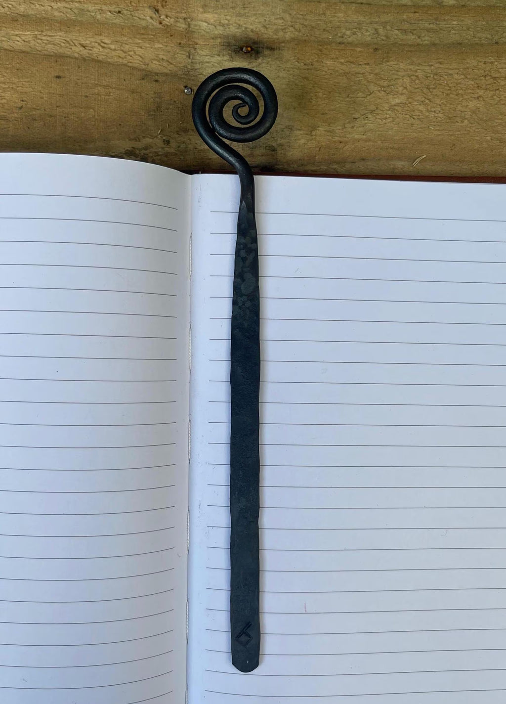 Hand-Forged Steel Bookmark - Spiral