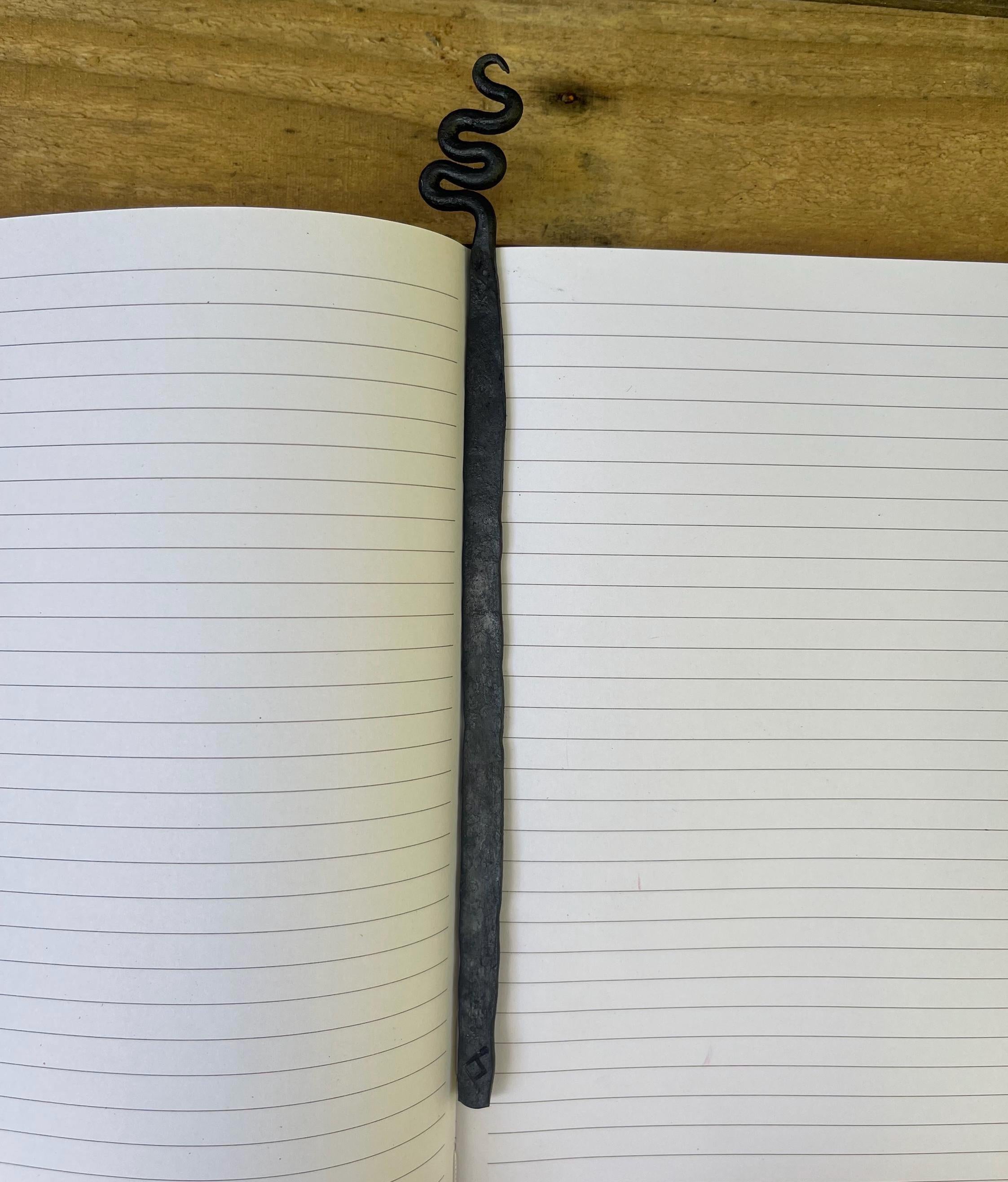 Hand-Forged Steel Bookmark - Serpent