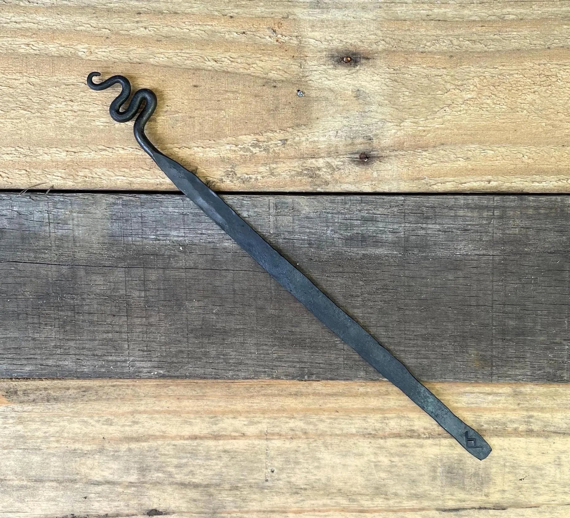 Hand-Forged Steel Bookmark - Serpent