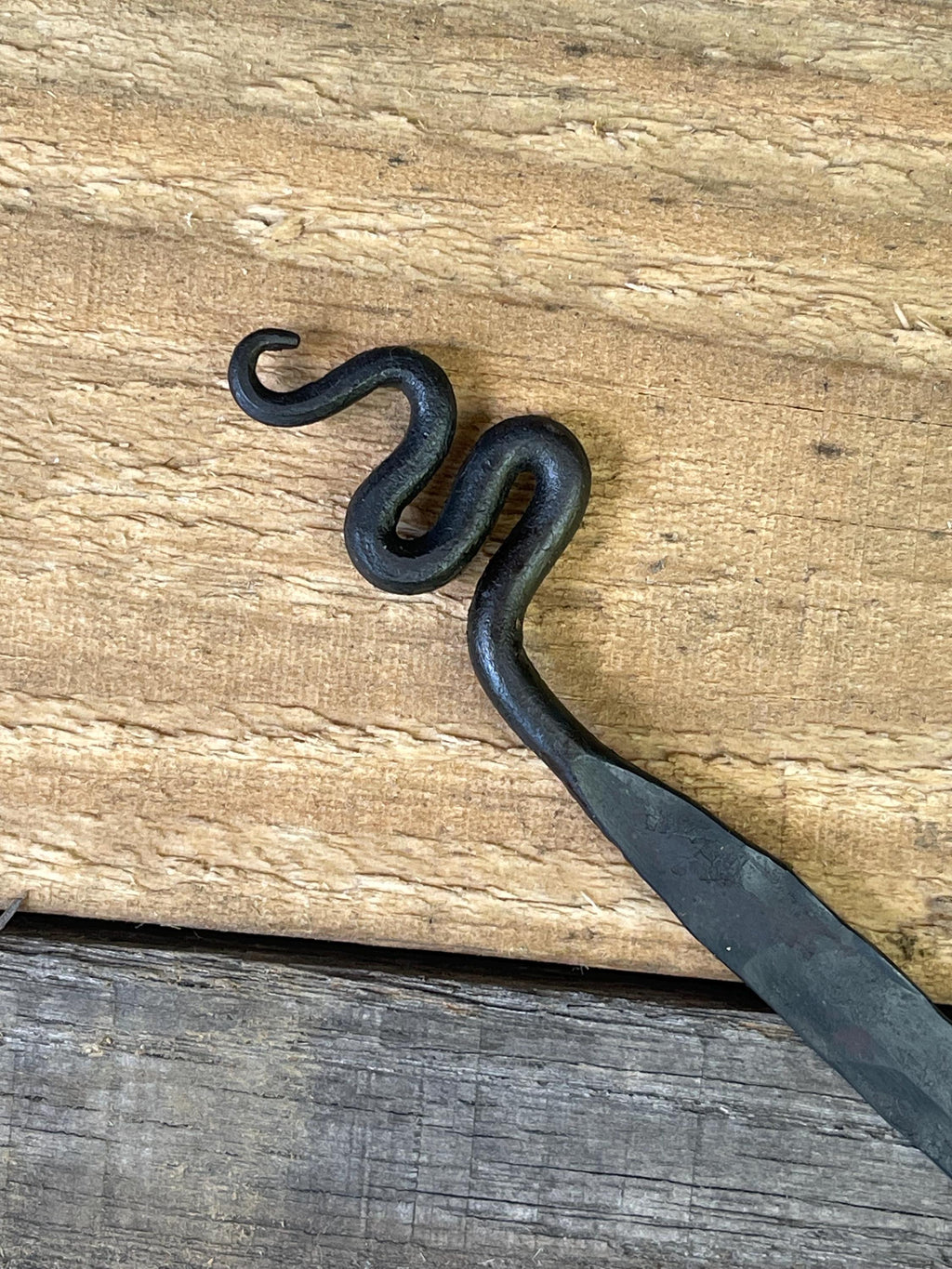Hand-Forged Steel Bookmark - Serpent