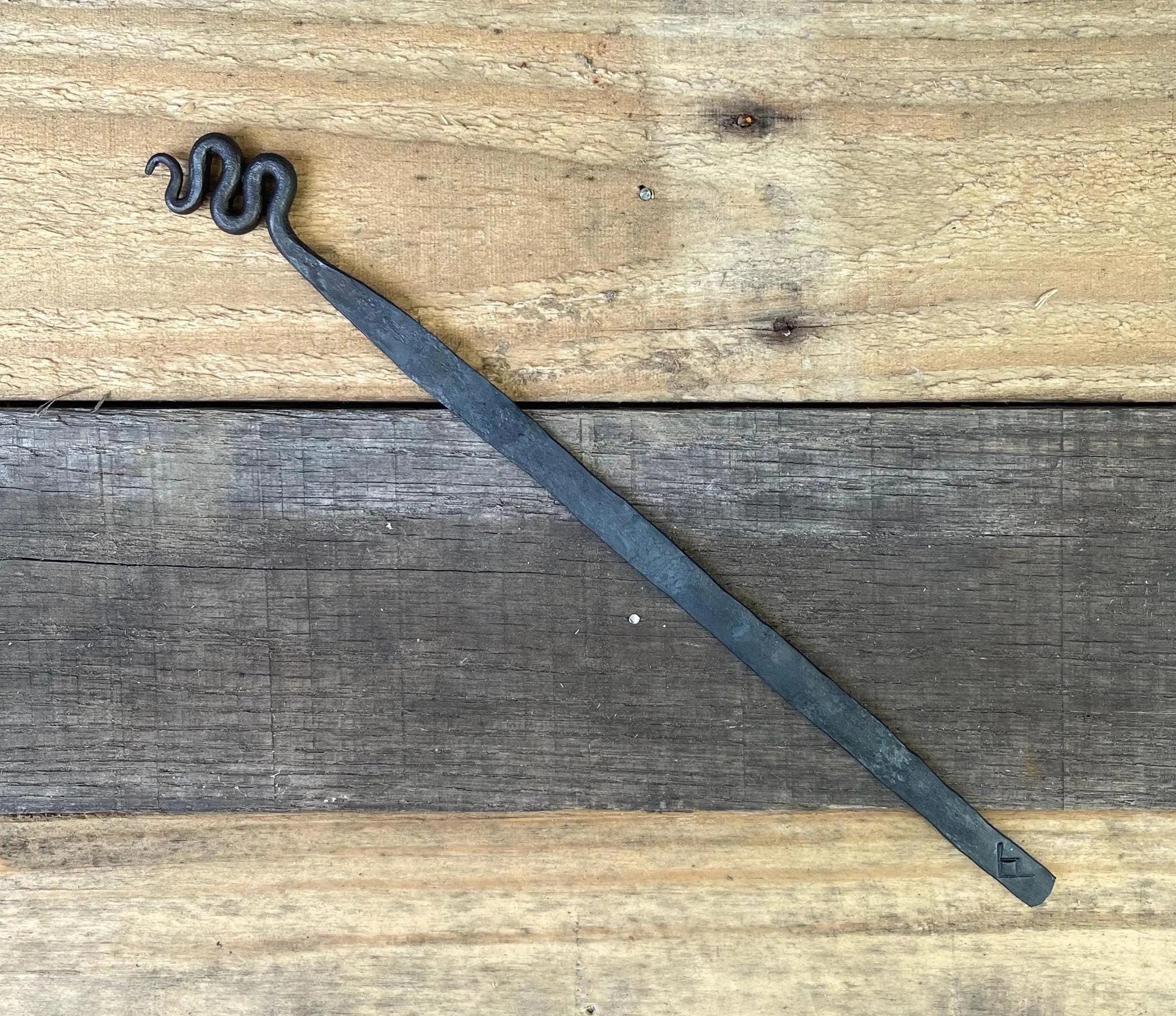 Hand-Forged Steel Bookmark - Serpent