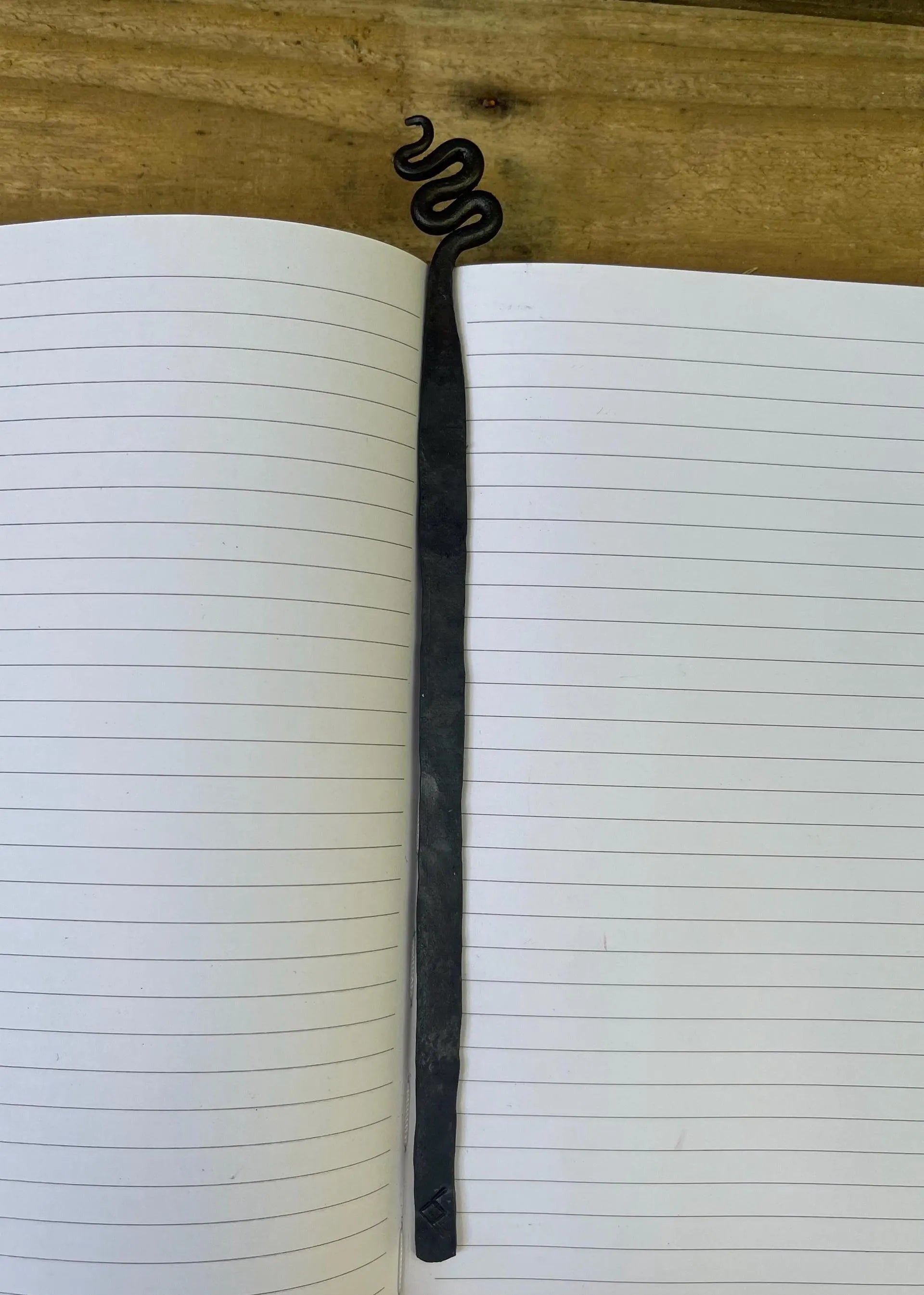 Hand-Forged Steel Bookmark - Serpent