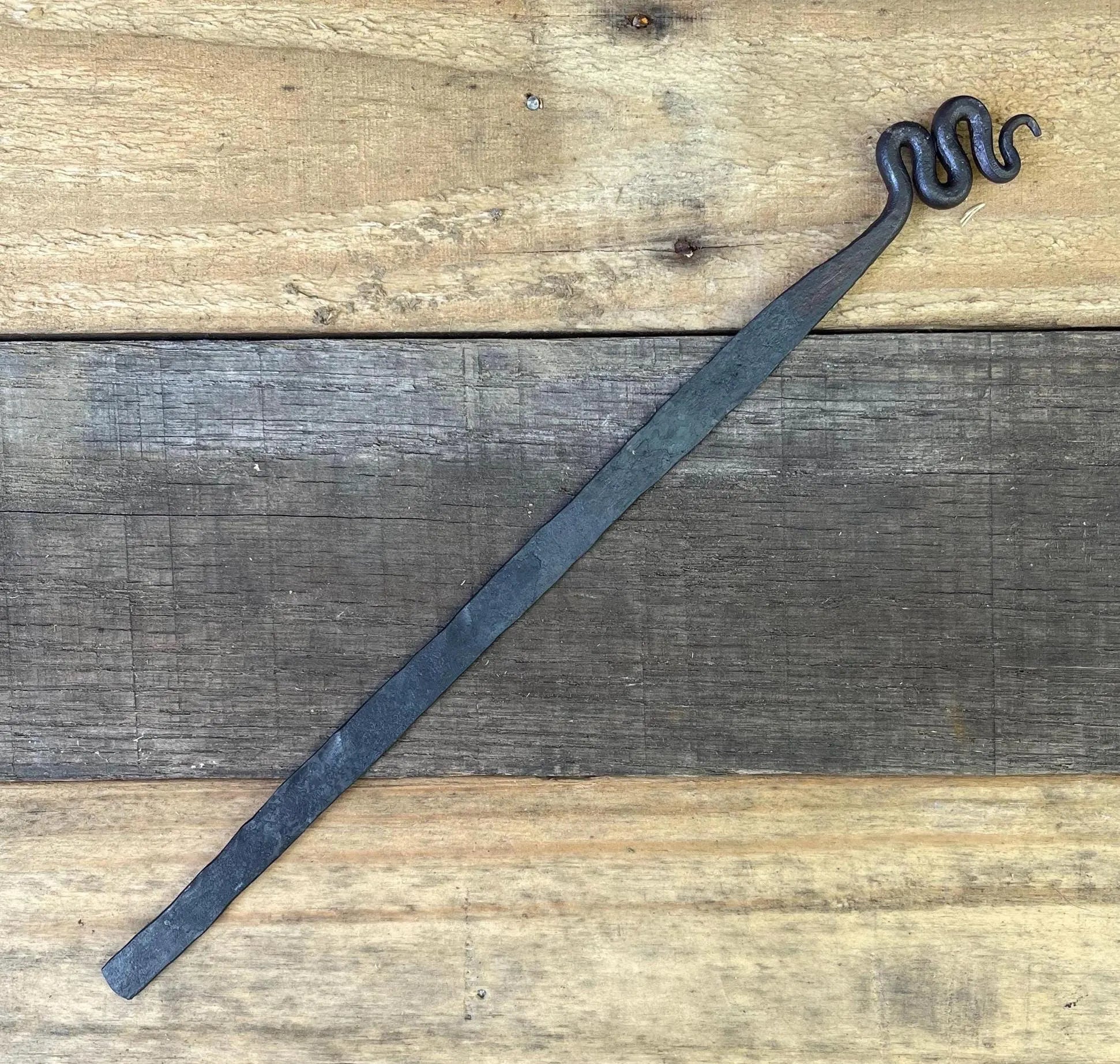 Hand-Forged Steel Bookmark - Serpent