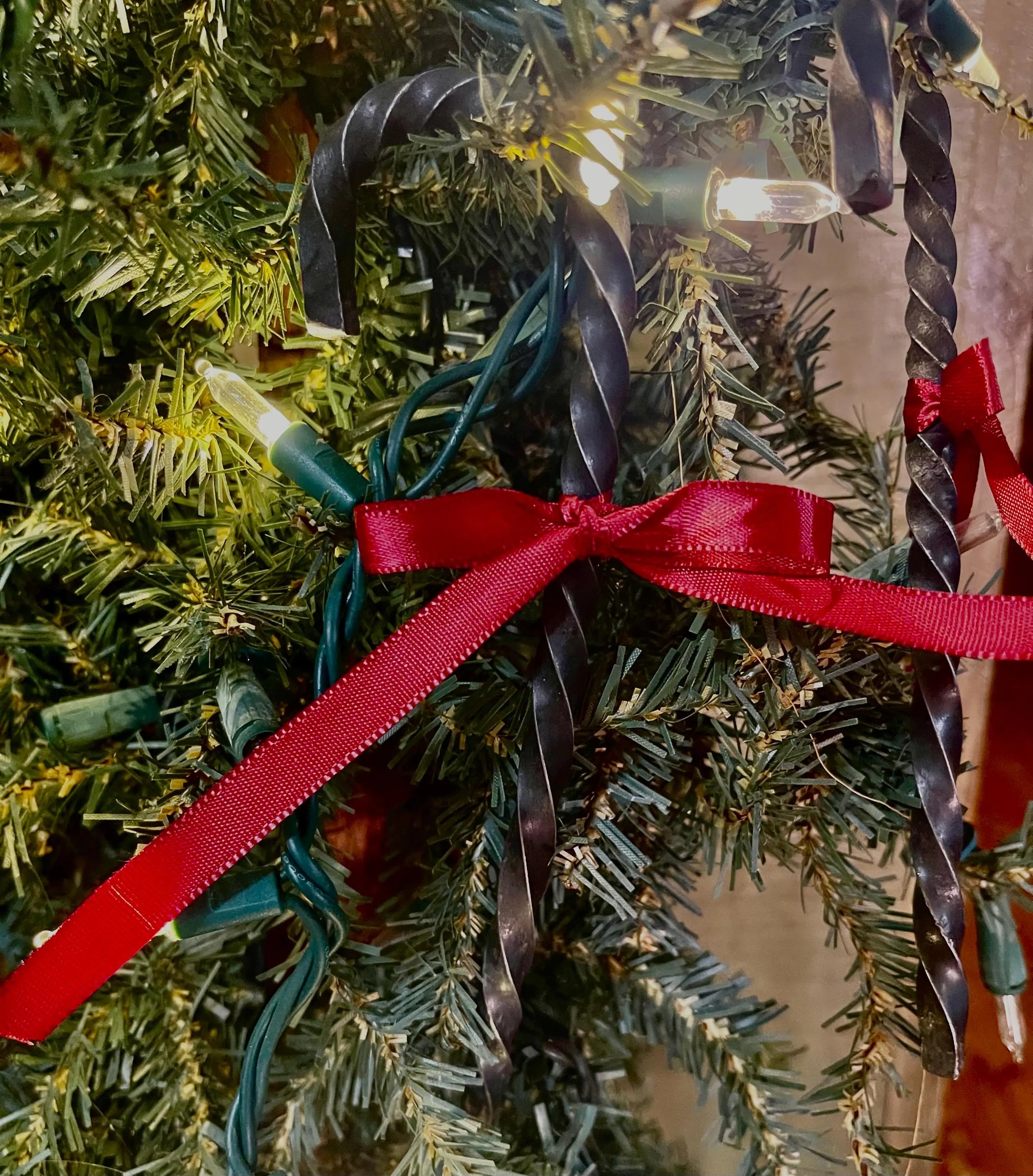 Hand-Forged Candy Cane Ornament
