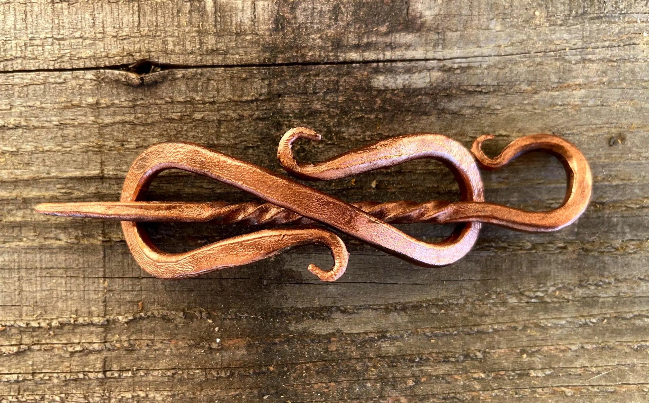 Hand-Forged Copper Hair Pin