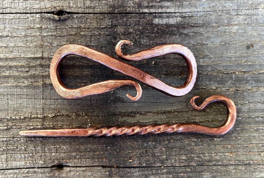 Hand-Forged Copper Hair Pin