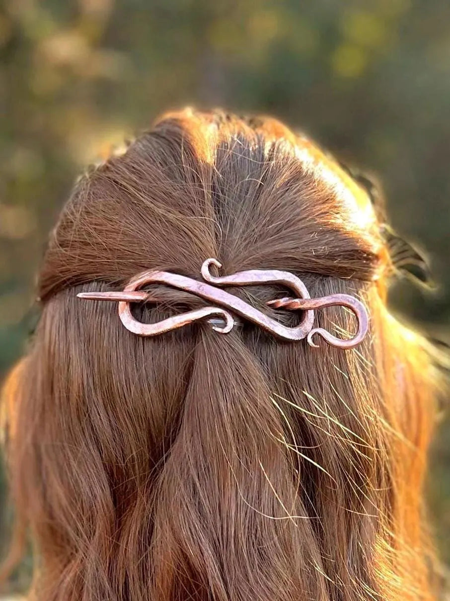 Hand-Forged Copper Hair Pin