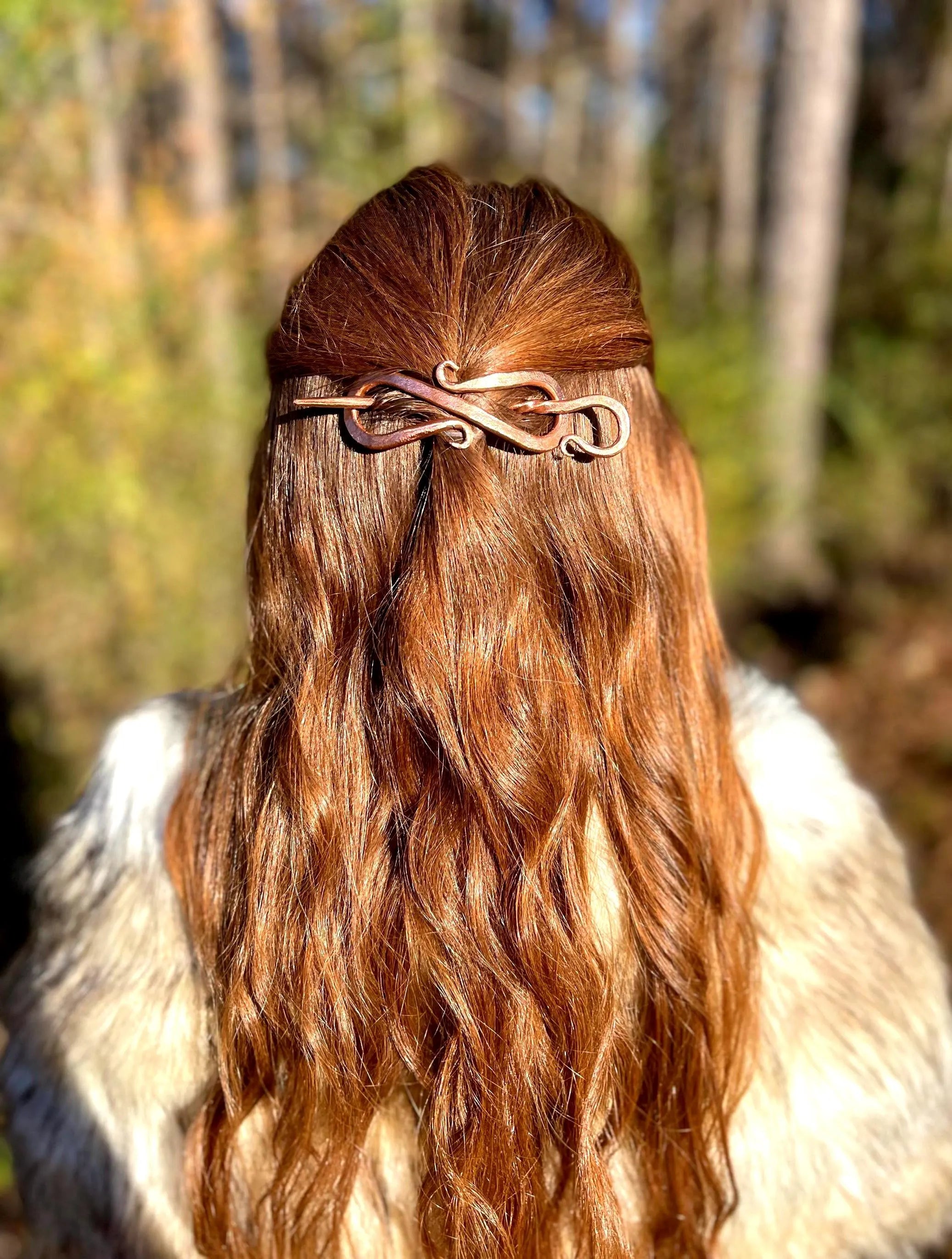 Hand-Forged Copper Hair Pin