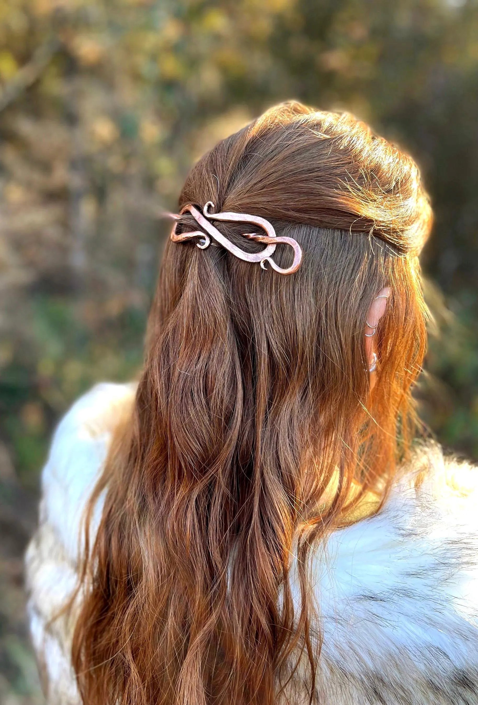 Hand-Forged Copper Hair Pin