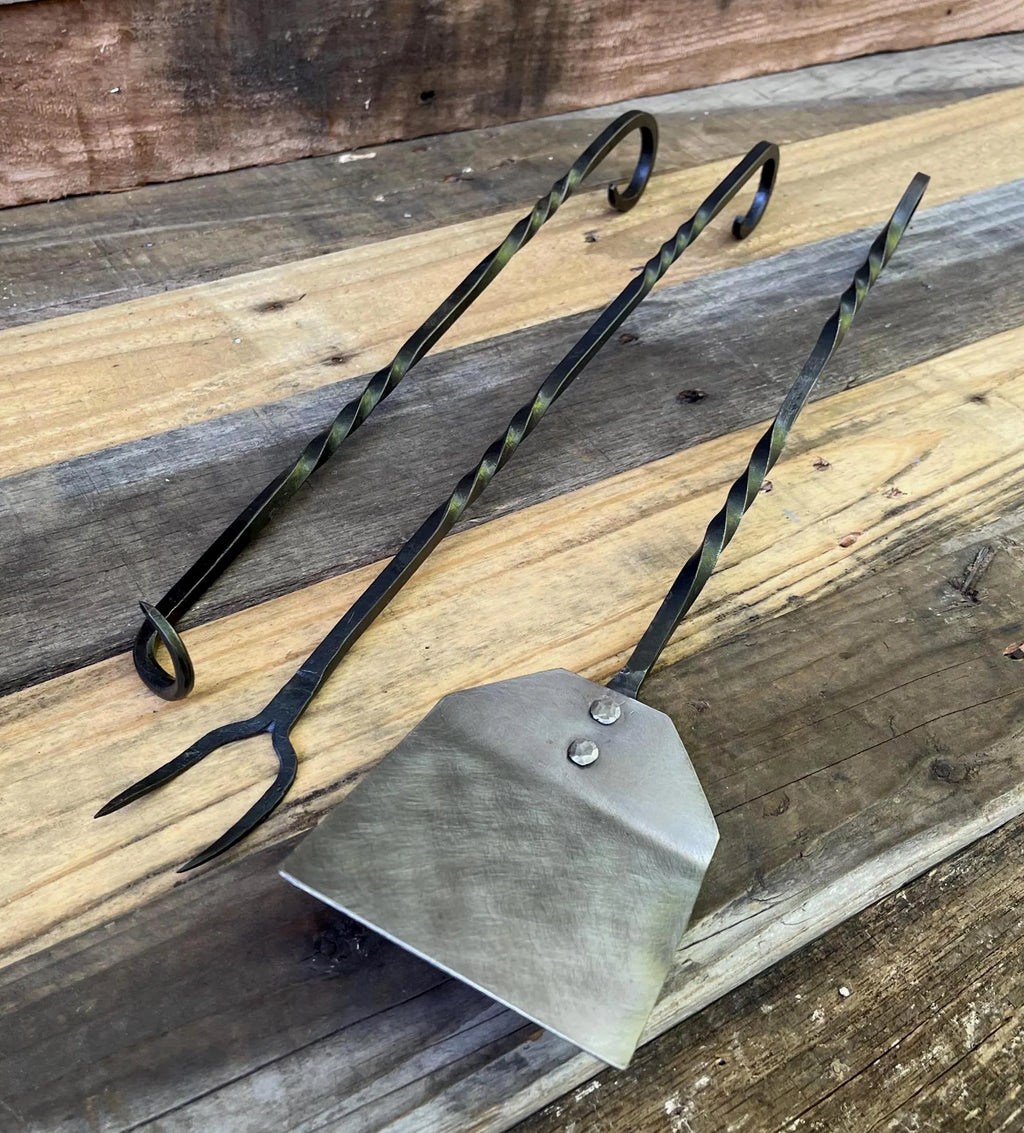 Hand-Forged Grilling Tool Set