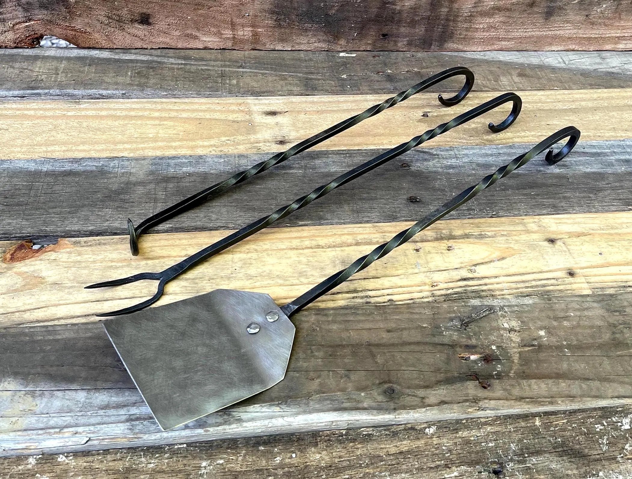 Hand-Forged Grilling Tool Set