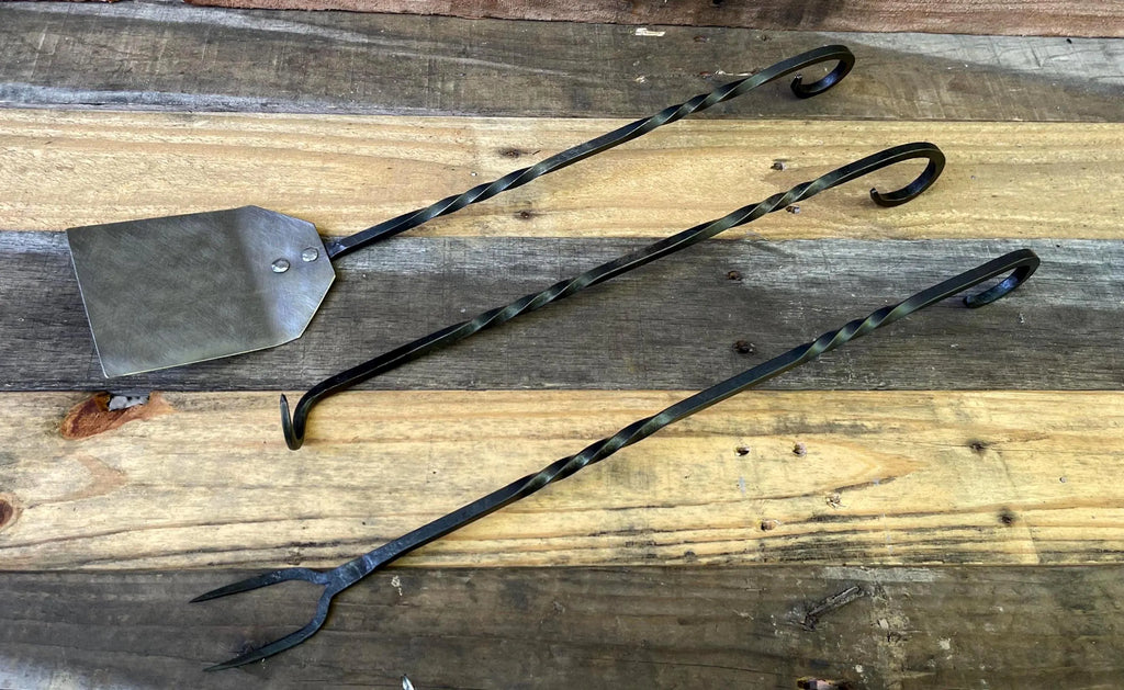 Hand-Forged Grilling Tool Set
