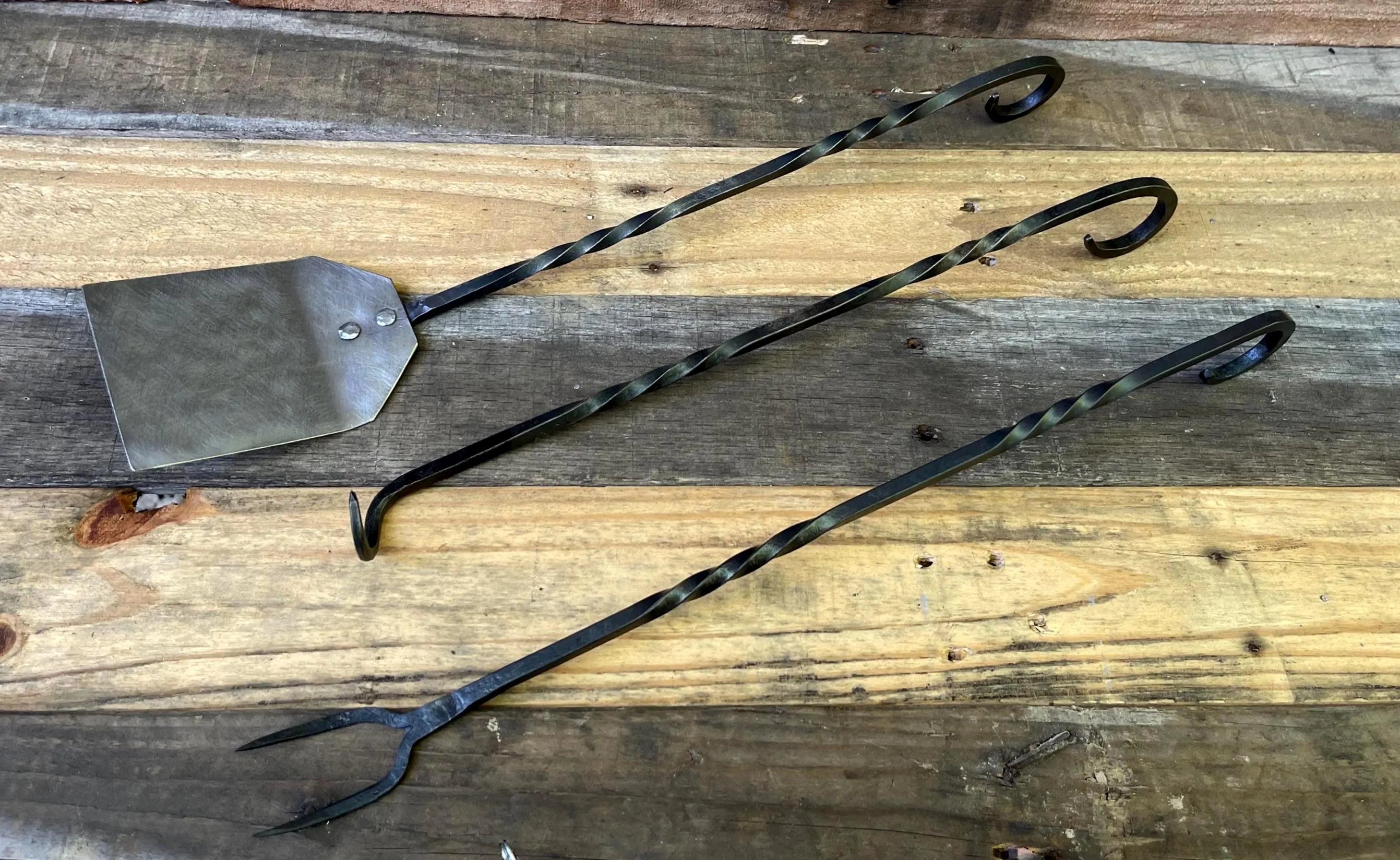 Hand-Forged Grilling Tool Set