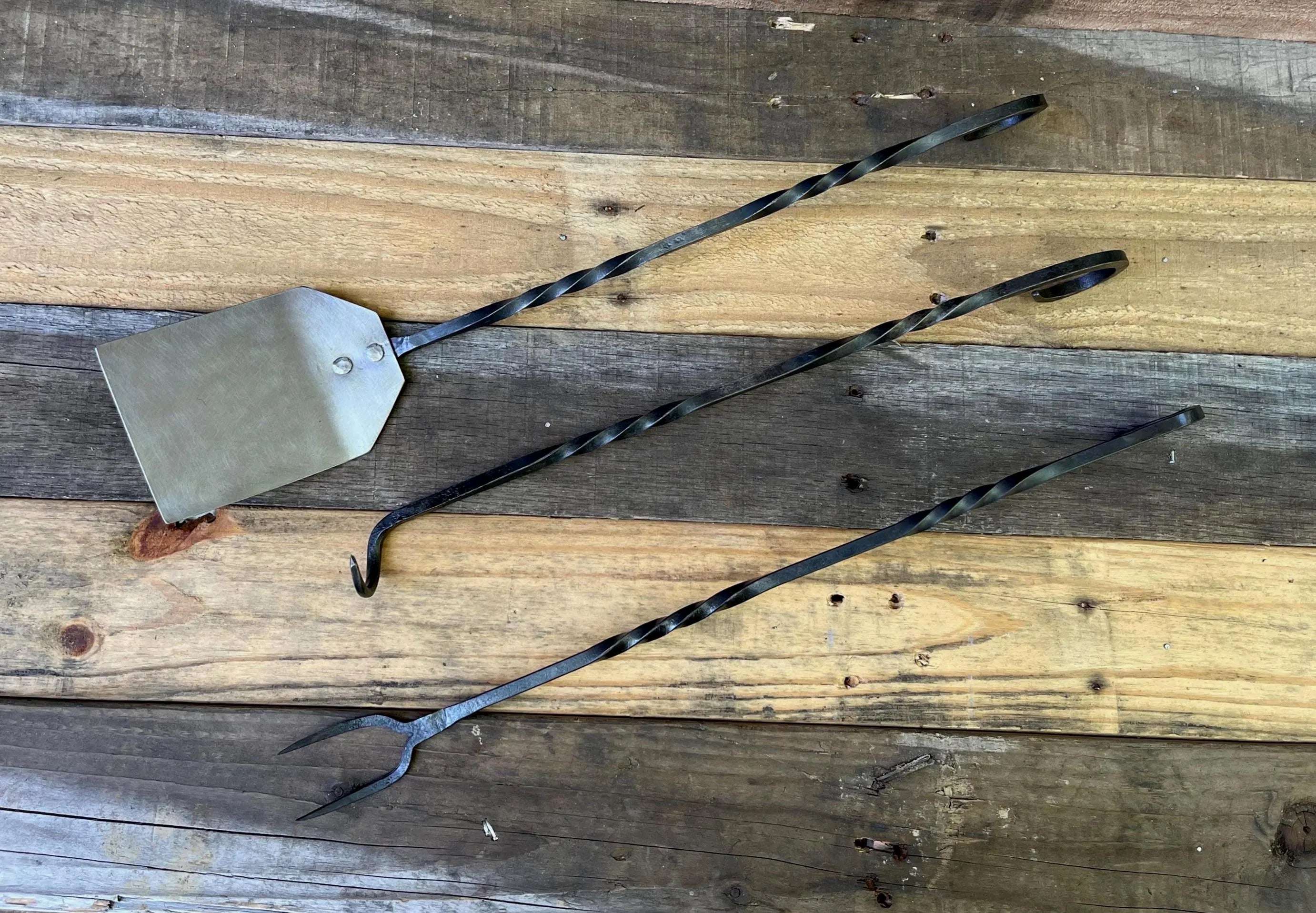 Hand-Forged Grilling Tool Set