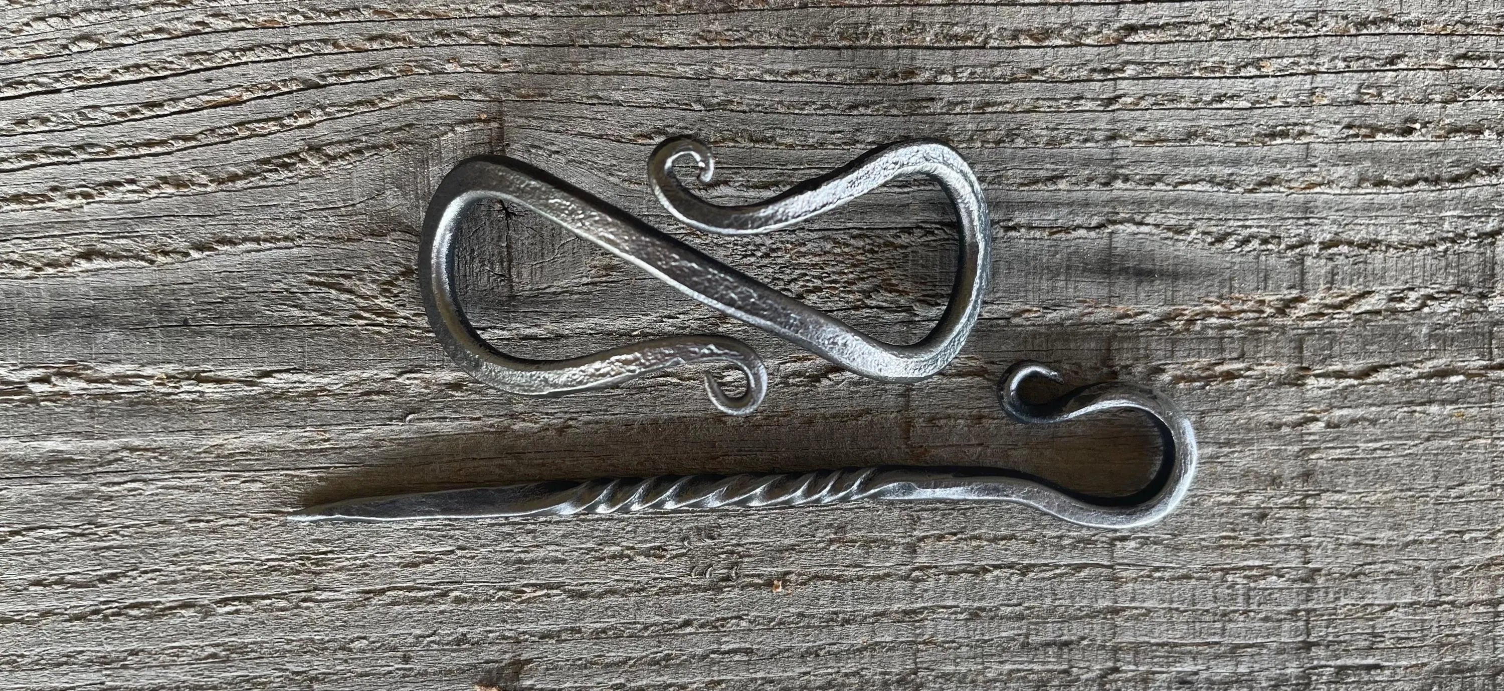Hand-Forged Steel Hair Pin