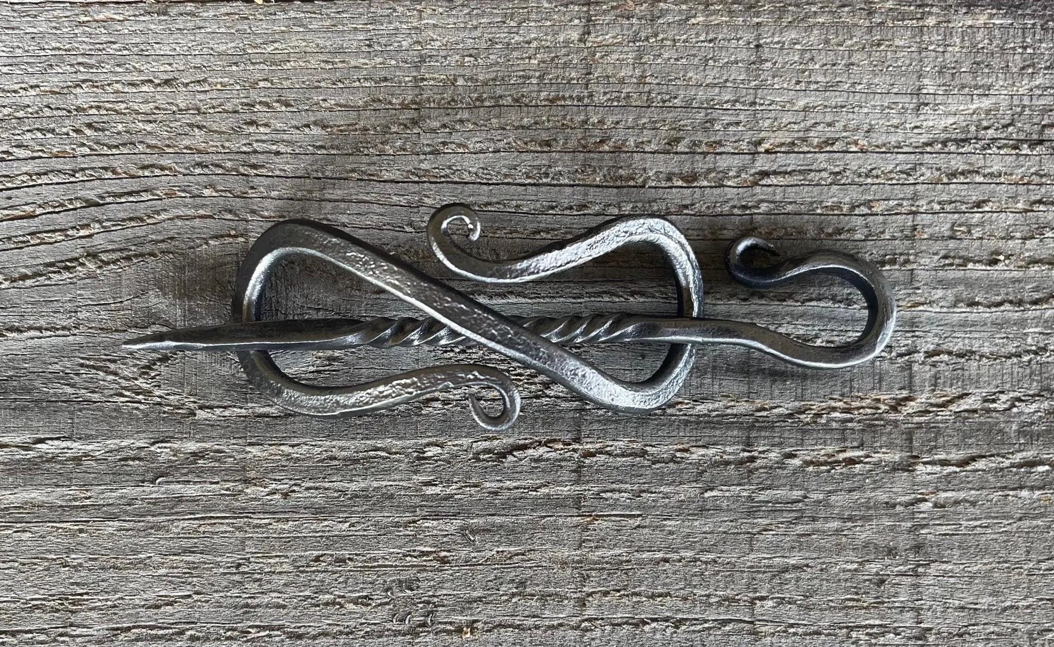Hand-Forged Steel Hair Pin