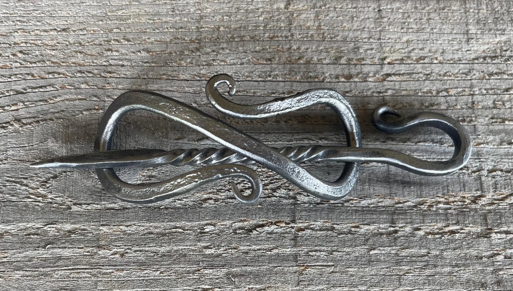 Hand-Forged Steel Hair Pin