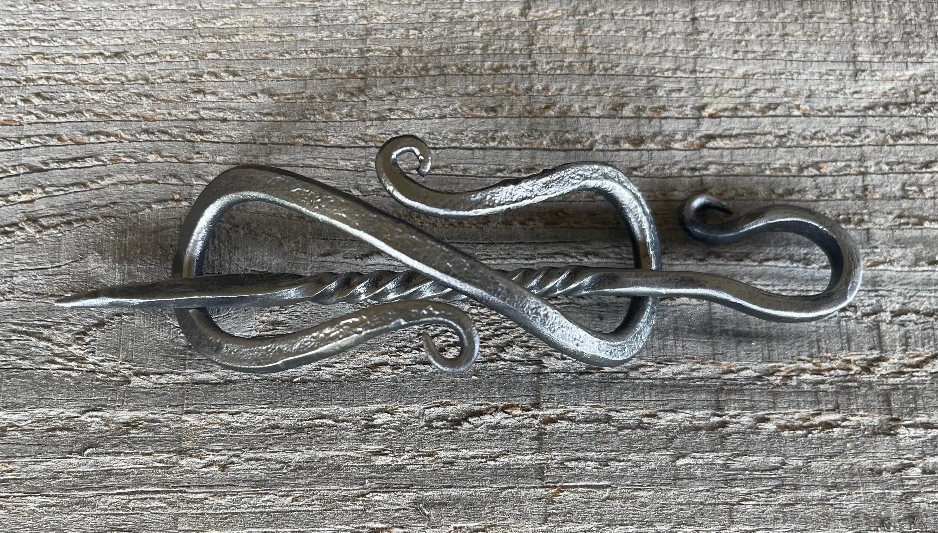 Hand-Forged Steel Hair Pin