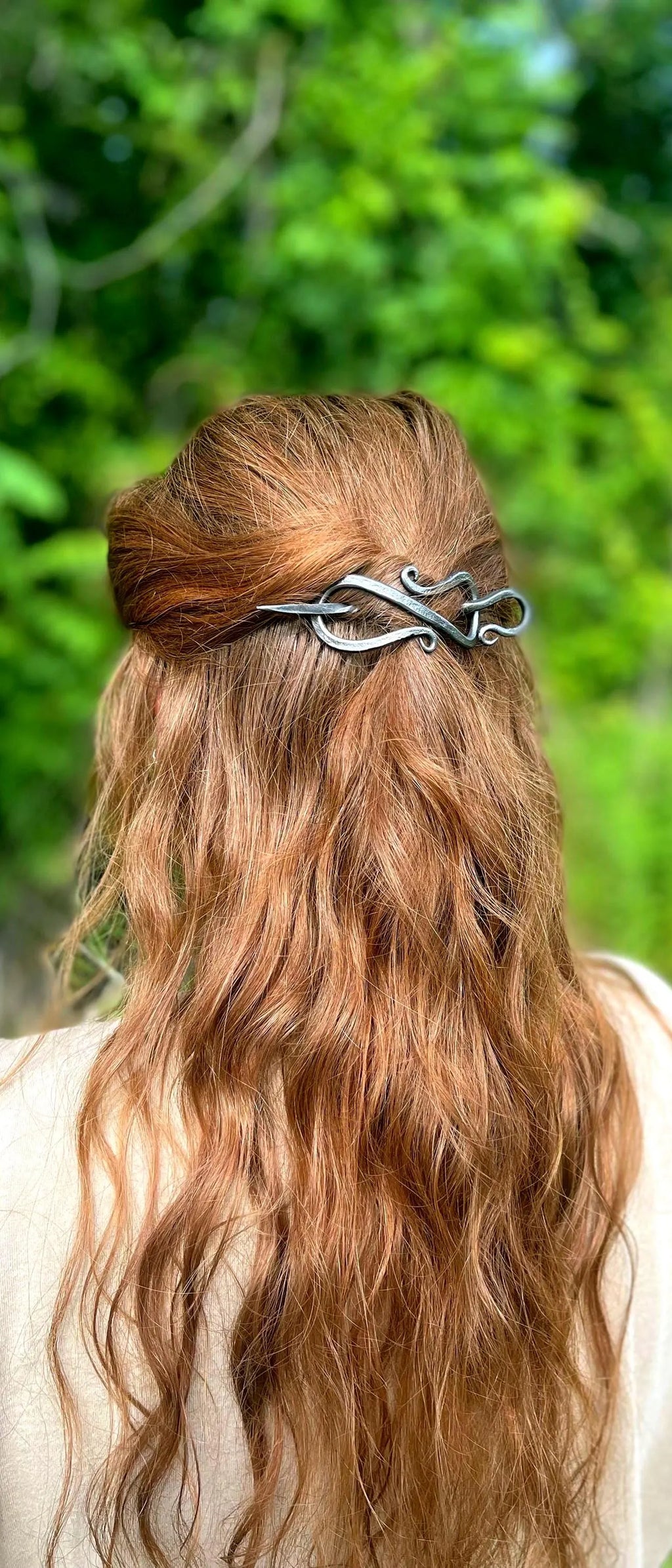Hand-Forged Steel Hair Pin