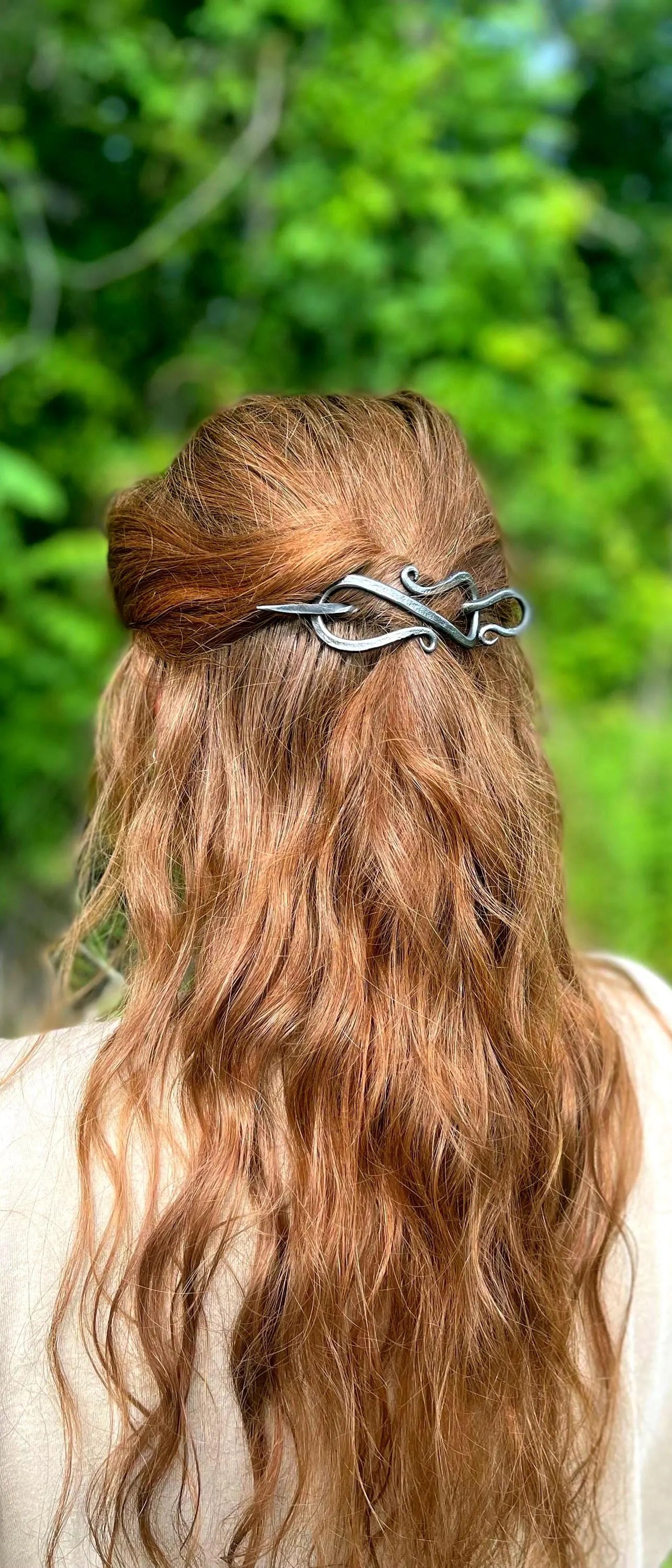 Hand-Forged Steel Hair Pin