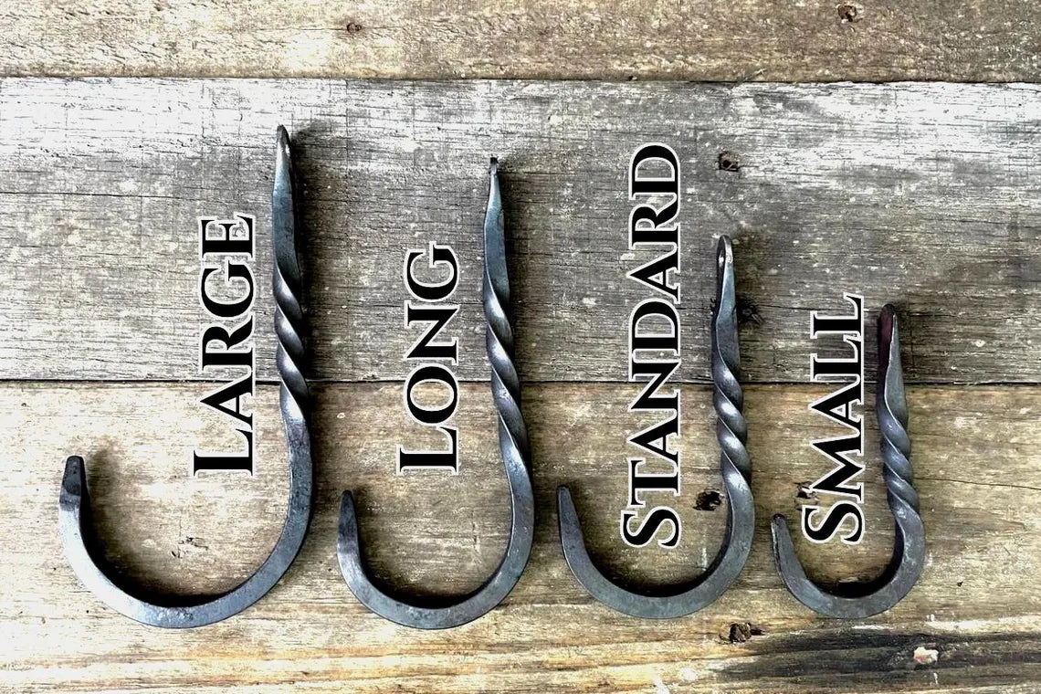 Hand-Forged Wall Hook - Long
