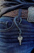 Hand-Forged Steel Belt Loop Keychain - Blacksmith Keyring