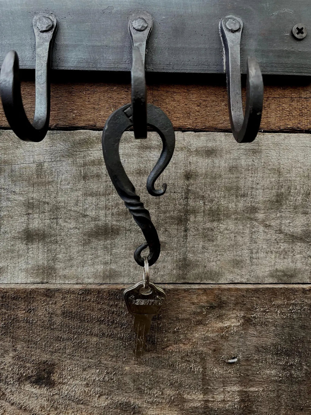 Hand-Forged Steel Belt Loop Keychain - Blacksmith Keyring