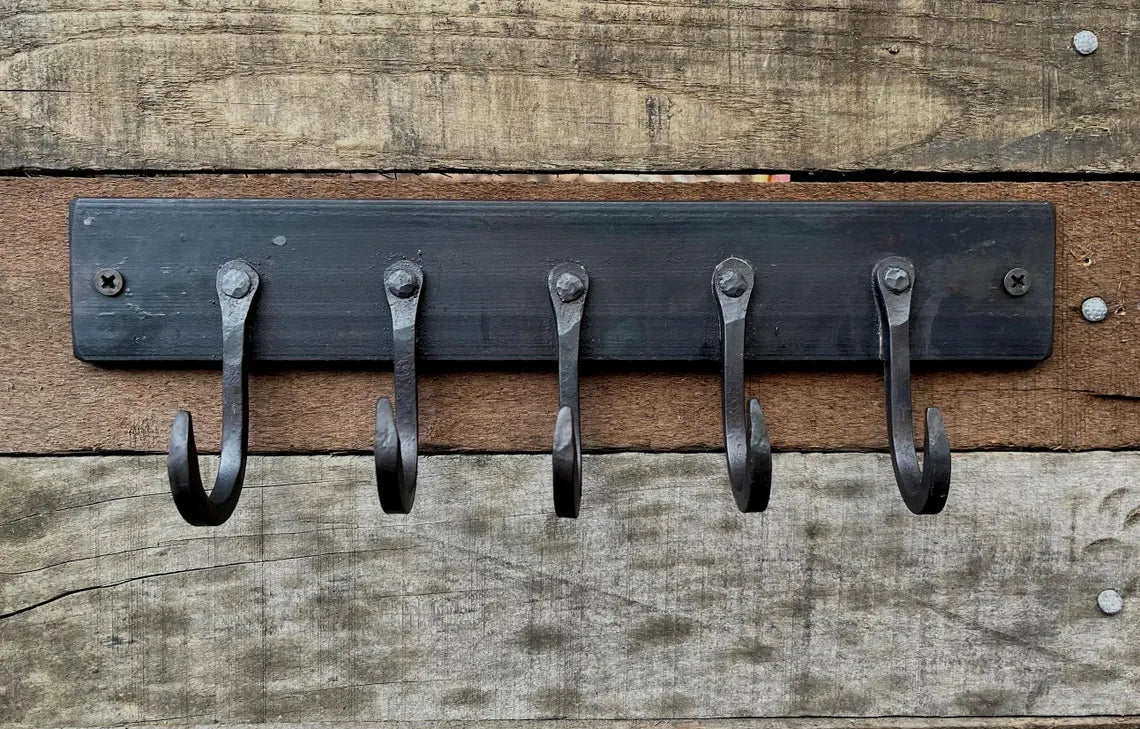 Hand-Forged Key Rack - Entryway Organizer
