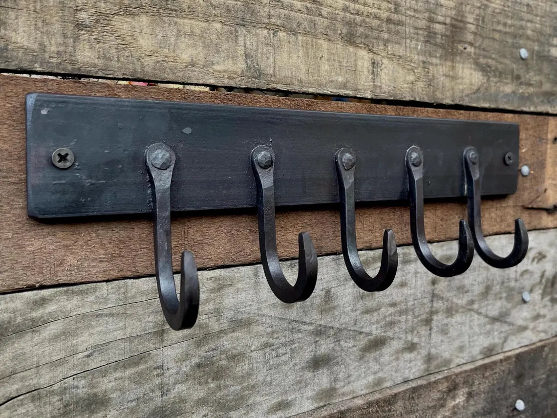 Hand-Forged Key Rack - Entryway Organizer