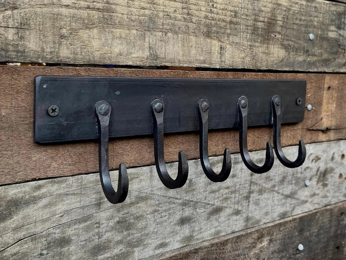 Hand-Forged Key Rack - Entryway Organizer