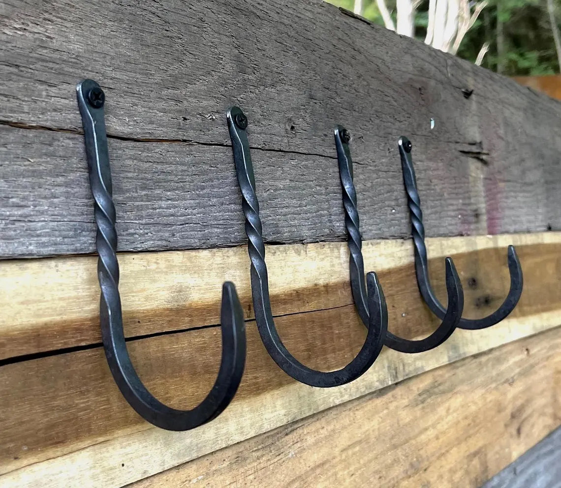 Hand-Forged Wall Hook - Large