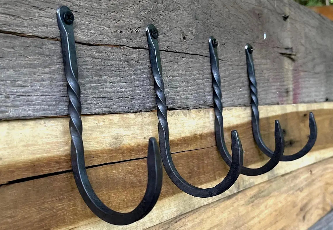 Hand-Forged Wall Hook - Large