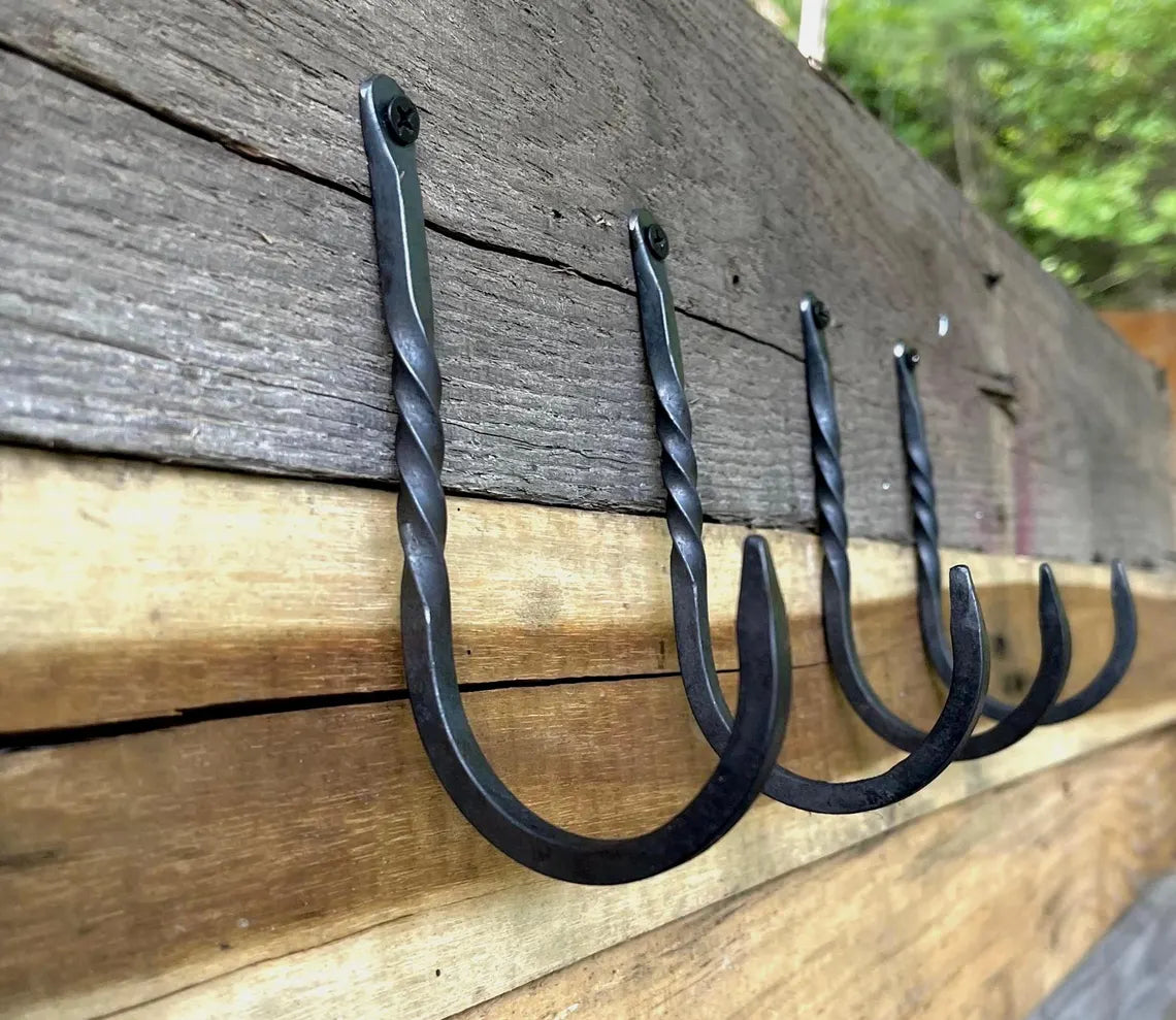 Hand-Forged Wall Hook - Large