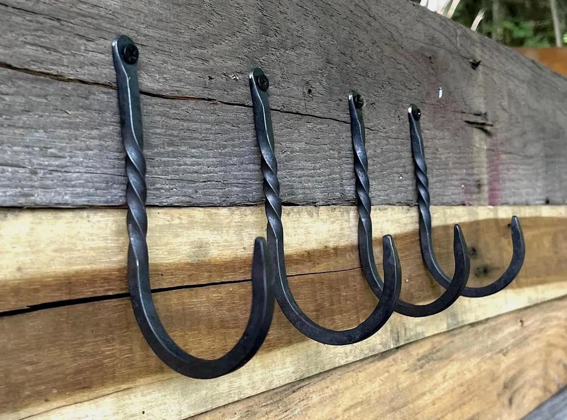 Hand-Forged Wall Hook - Large