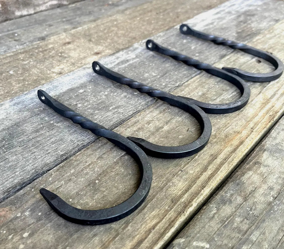 Hand-Forged Wall Hook - Large