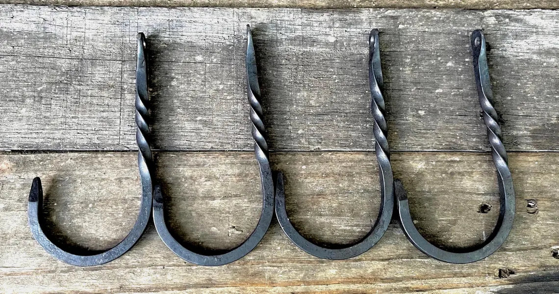 Hand-Forged Wall Hook - Large