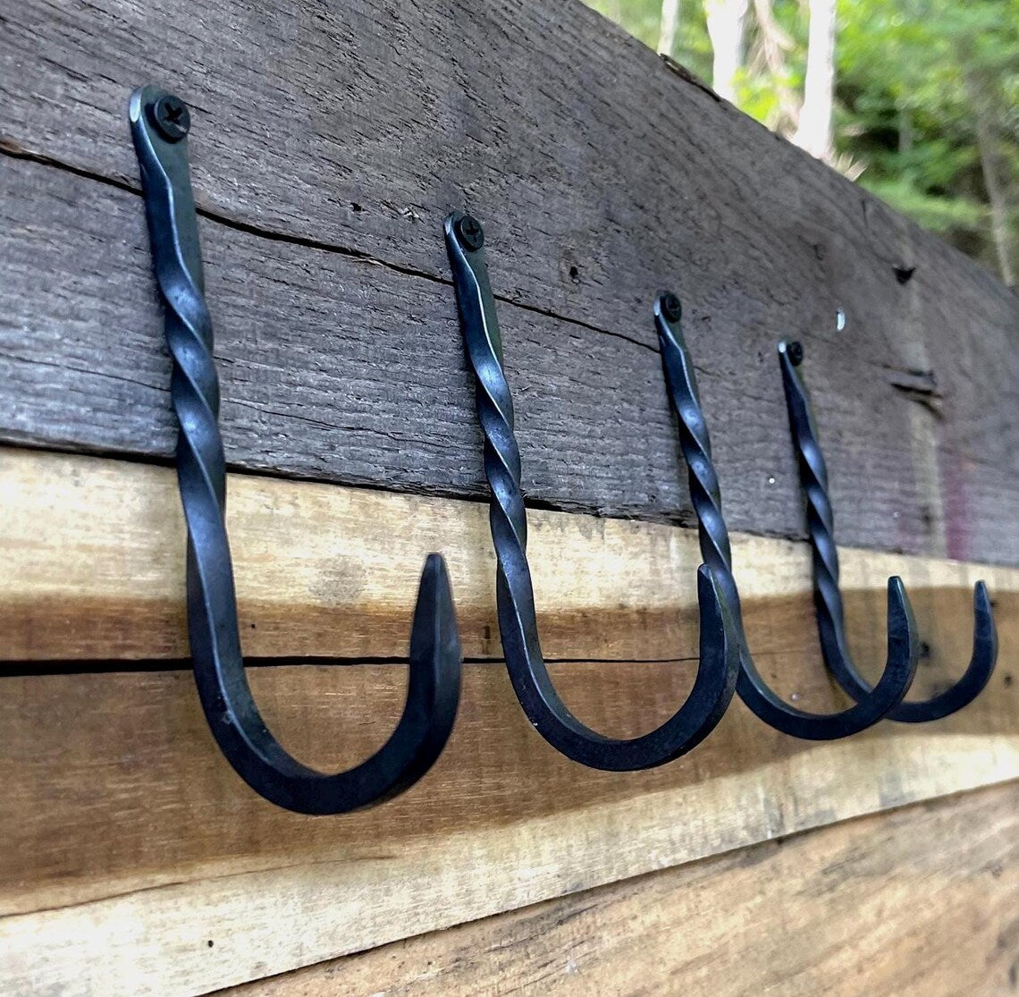 Hand-Forged Wall Hook - Long