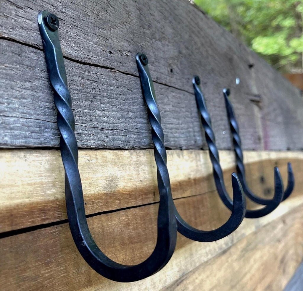 Hand-Forged Wall Hook - Long