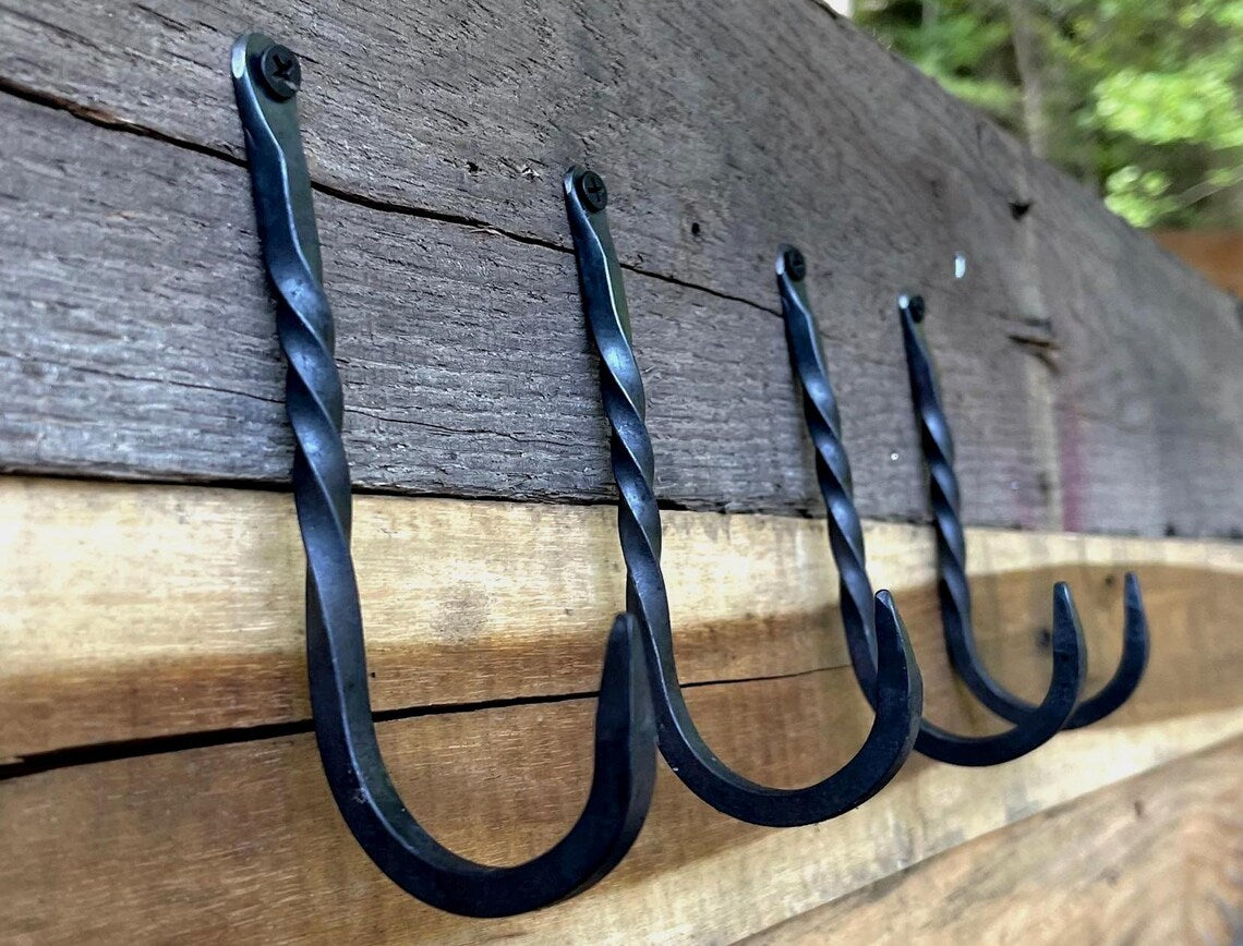 Hand-Forged Wall Hook - Long