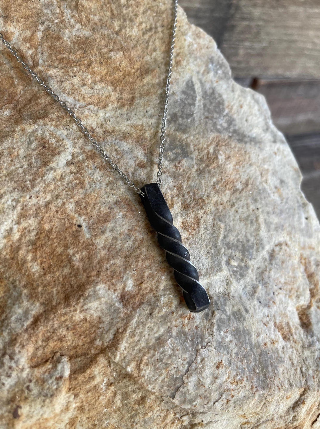 Hand-forged Twist Pendant Necklace